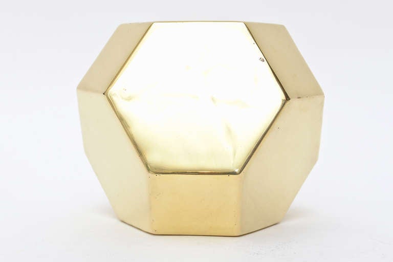 French Polished Brass Dodecahedron Sculpture 1