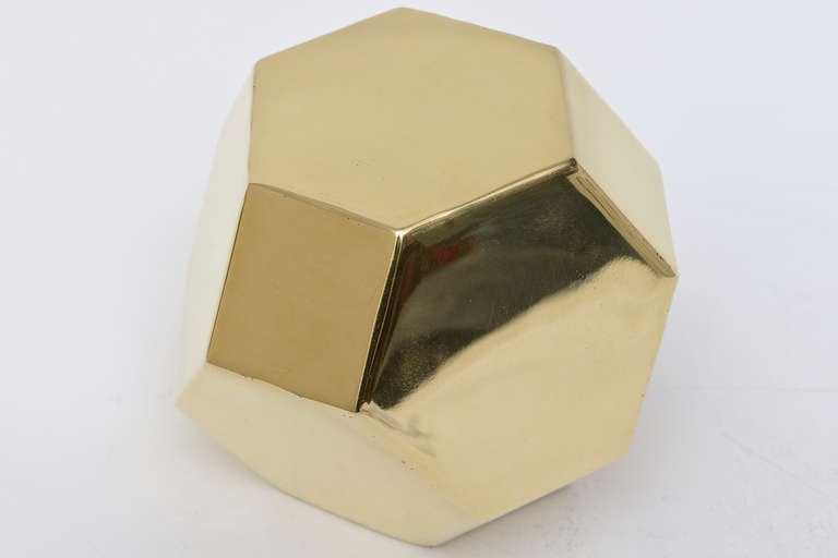 French Polished Brass Dodecahedron Sculpture 4