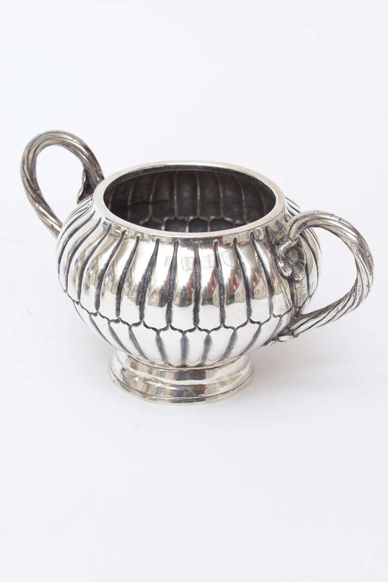 Mid-20th Century Sterling Silver Sanborn Tea and Coffee Service Mid-Century Modern For Sale