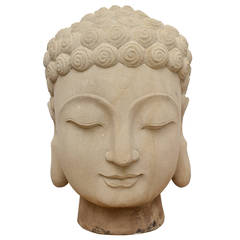 Exquisite Heavy Garden Limestone Monumental Serene Period Buddha