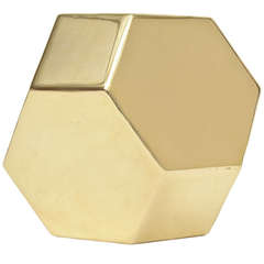 French Polished Brass Dodecahedron Sculpture