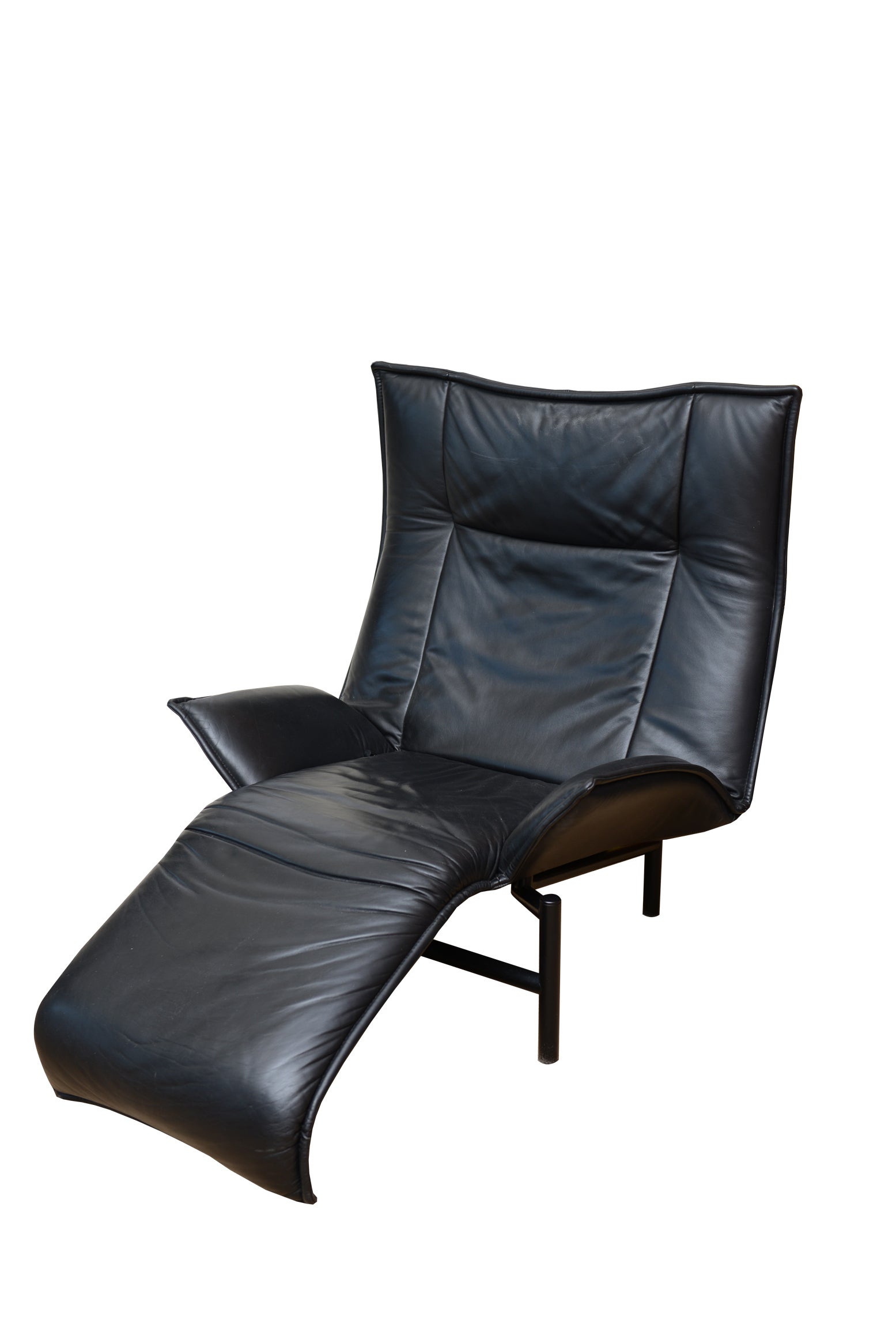 Italian Vico Magistretti by Cassina Leather Lounge Chair