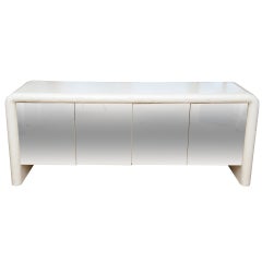 Plaster /Steel Waterfall Buffet/ Cabinet/Style of John Dickinson