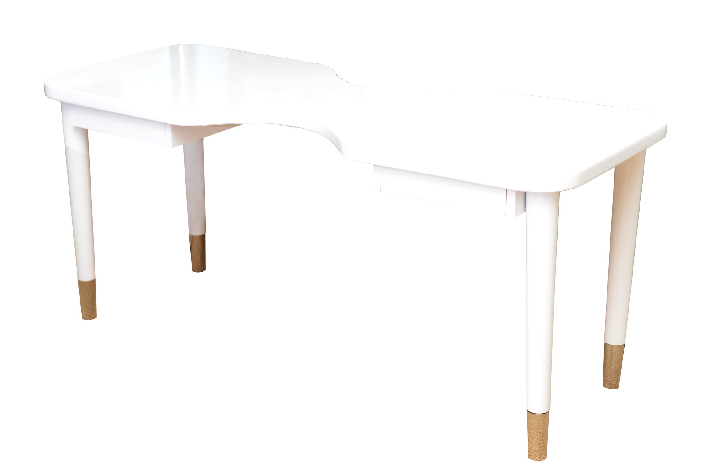 Paul Frankl Cork, Wood and Chrome Cinched Desk/ Vanity/SALE