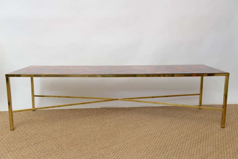 American Fantastic Brass and Glass Sculptural and Artful Cocktail Table