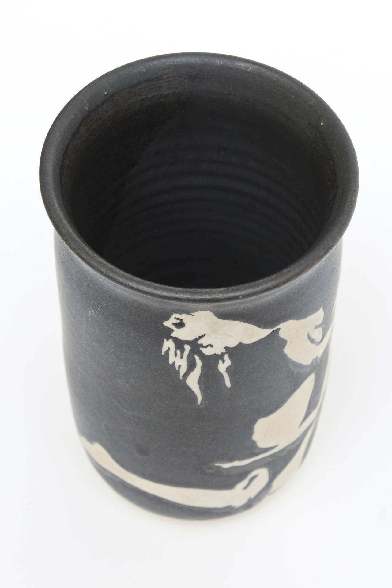 Fabulous Vintage Rare Erotic and Sensual Ceramic Vase In Good Condition In North Miami, FL