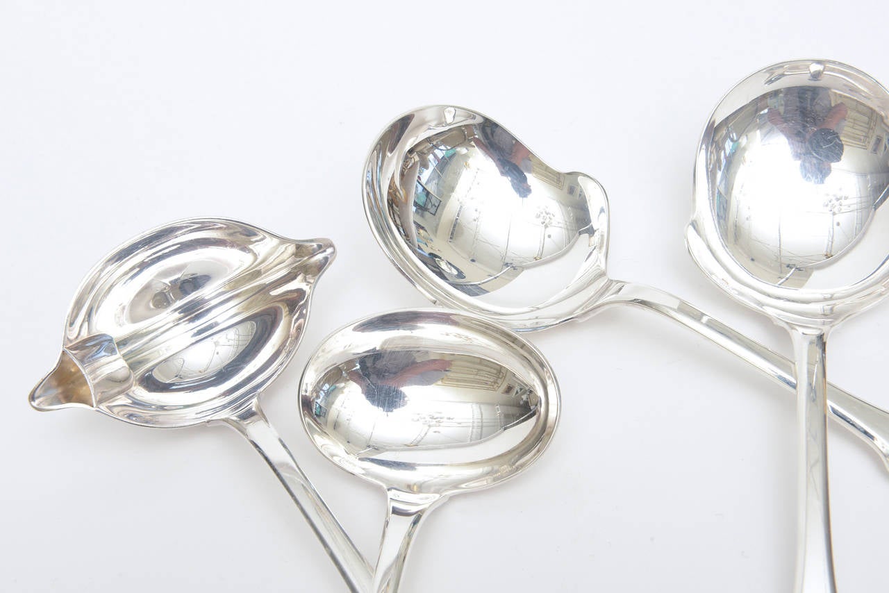 Minimalist Set of Ten French Vintage Christofle Silver- Plate Serving Pieces 