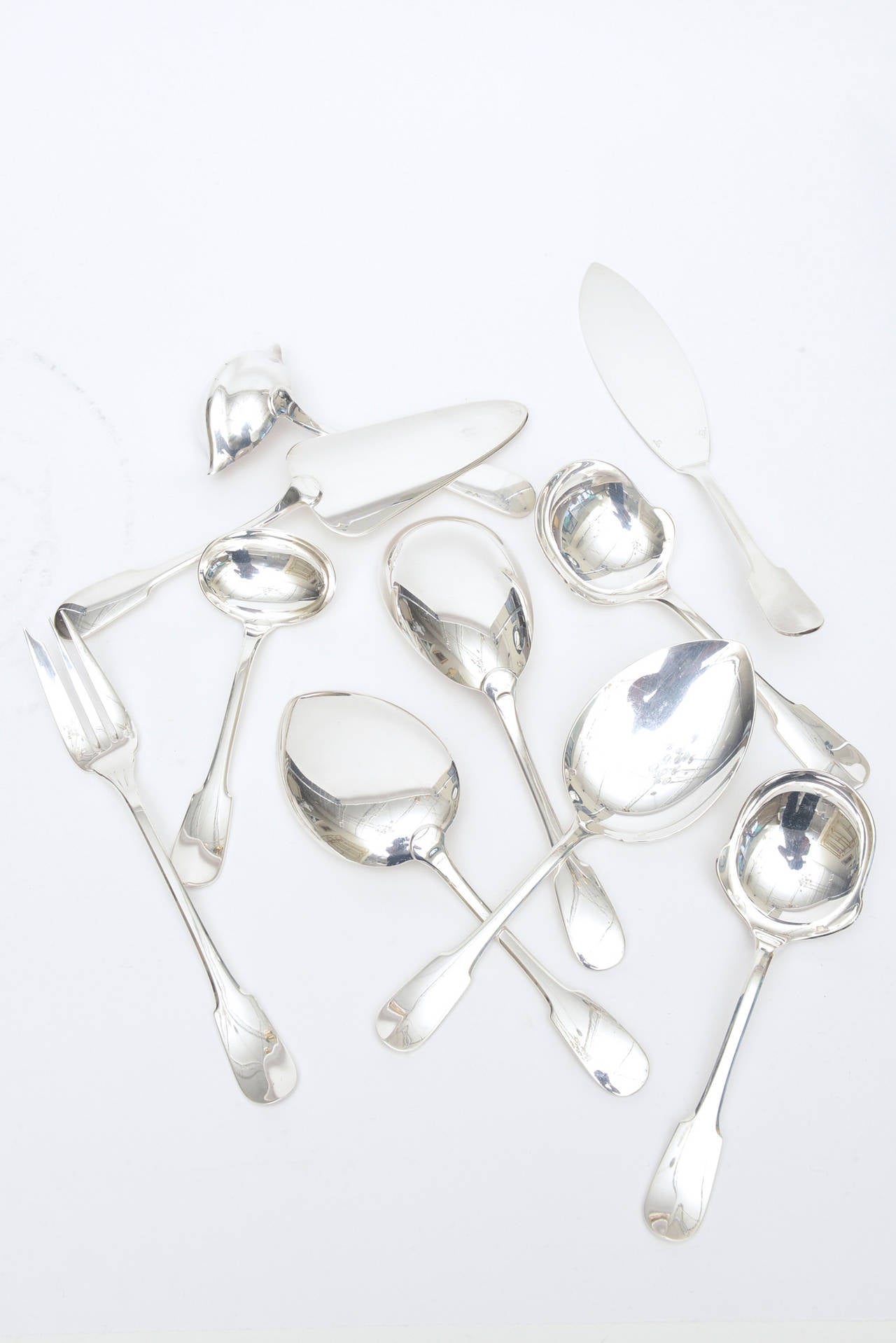 Mid-20th Century Set of Ten French Vintage Christofle Silver- Plate Serving Pieces 