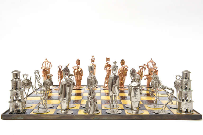 copper chess set