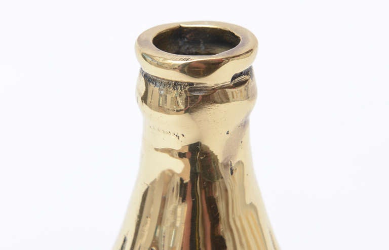 Iconic Pop Art Sculptural Polished Brass Coke Bottle / SATURDAY SALE 3