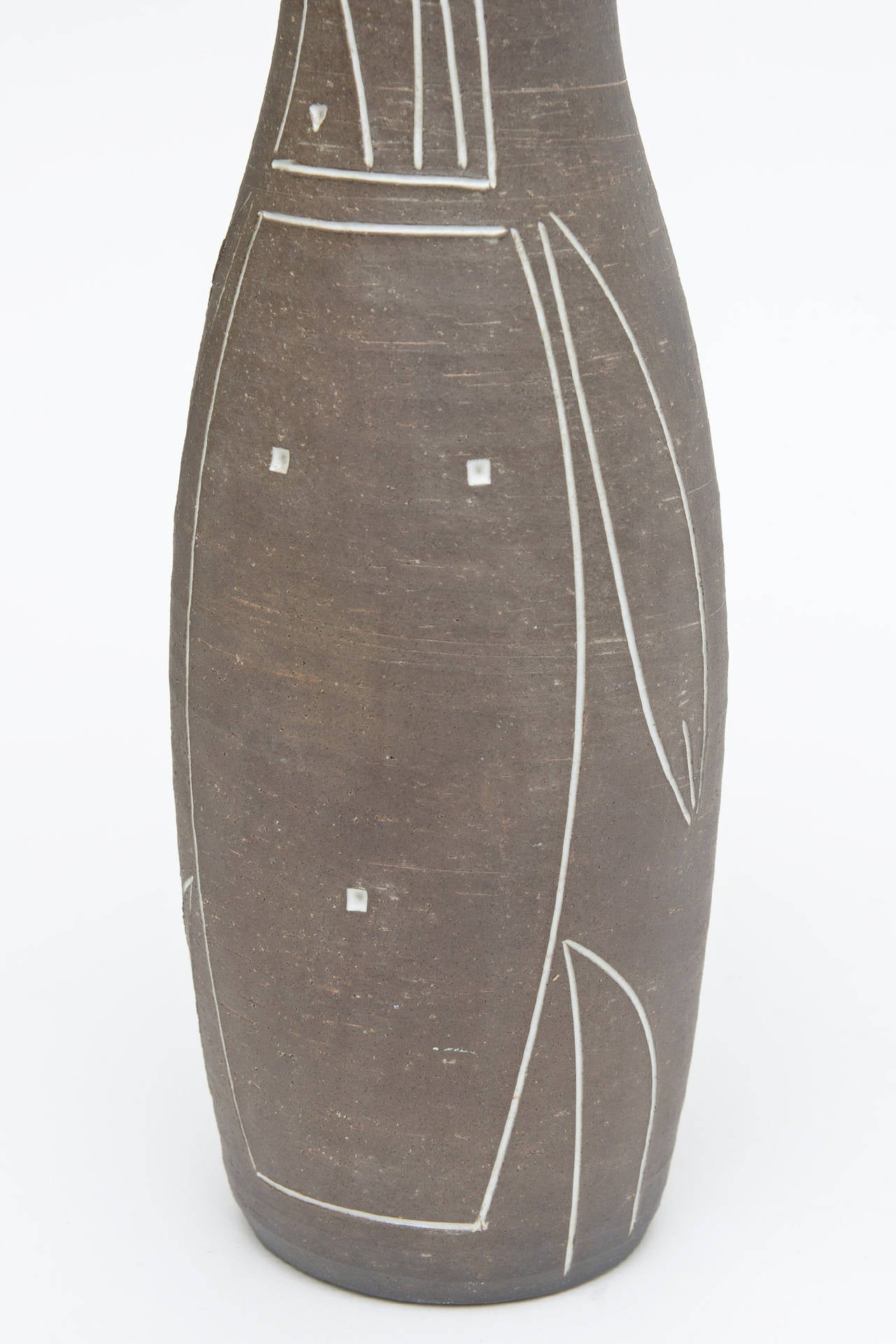 French Miro Inspired Mid-Century Ceramic Vase or Vessel Sculpture 2