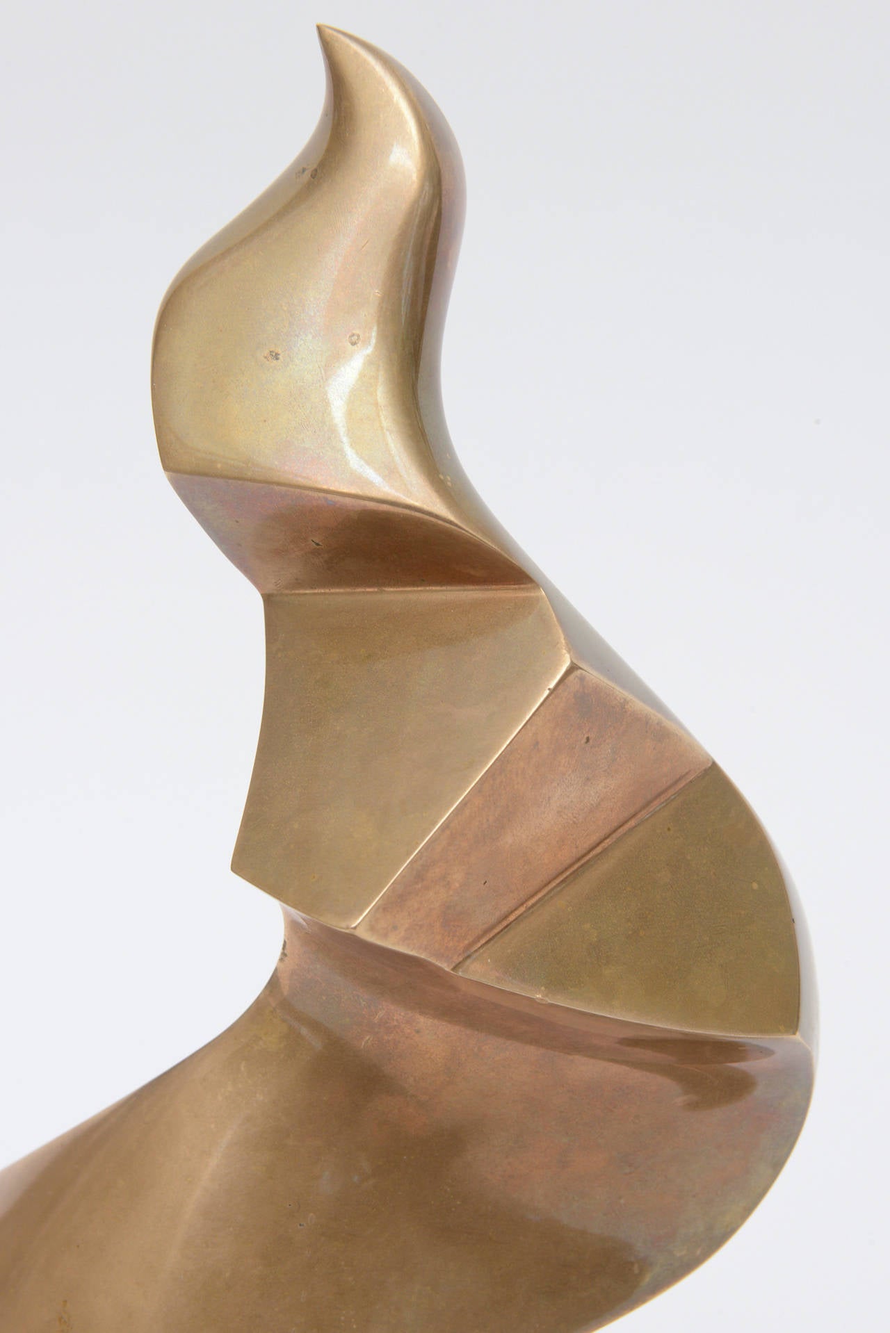Moderne Sculpture abstraite vintage Antonio Grediaga Kieff en bronze en vente