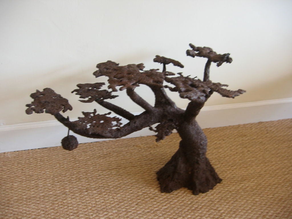 Fabulous Iron Bonsai Tree with Hanging Birds Nest 2