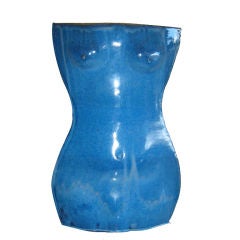 Lovely Signed Ceramic Torso Vessel/Vase