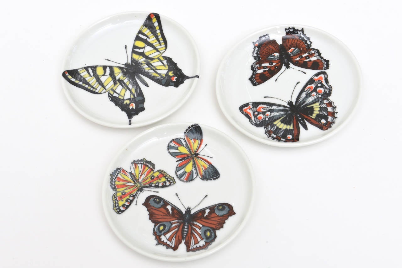 butterfly coasters vintage