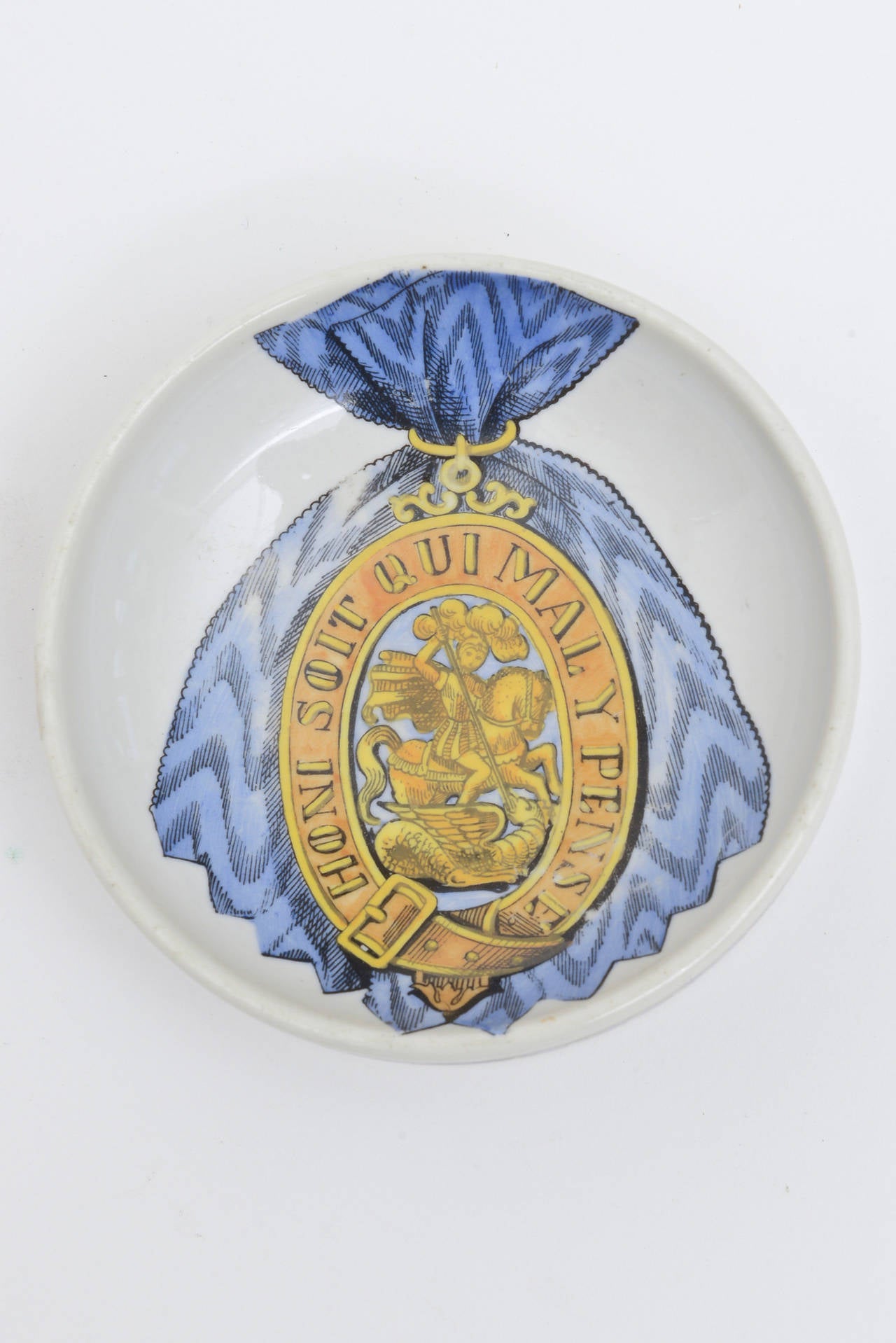 Mid-20th Century Fornasetti Hallmarked Gilded Porcelain Buckle Bowl Vintage