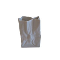 Rosenthal Porcelain Crinkle Paper Bag Vessel /Sculpture