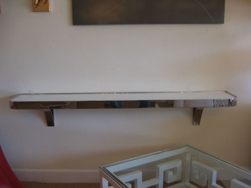 American High Polished Steel Suspended Console by Pace