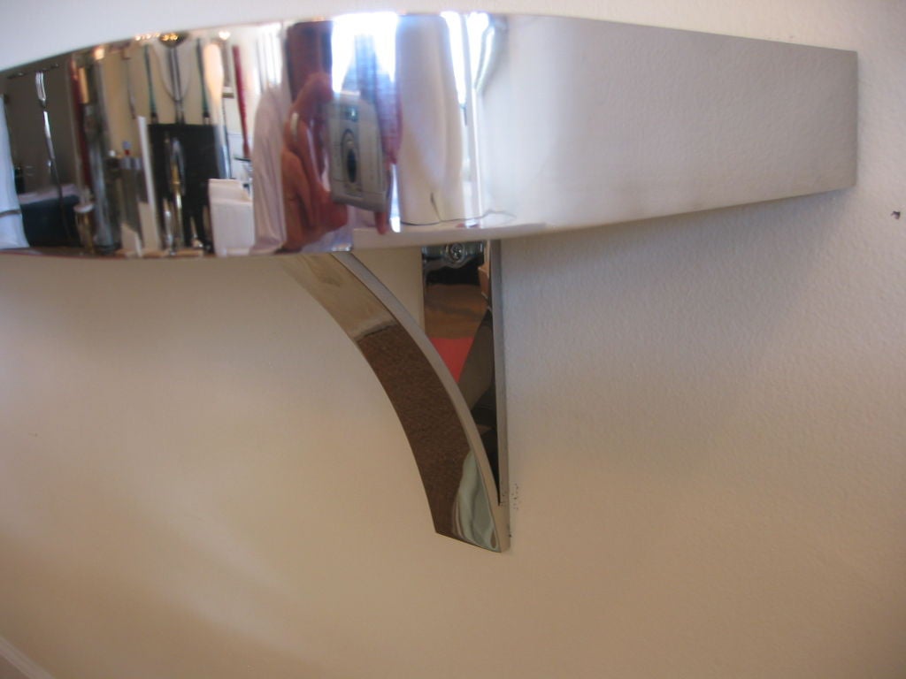 20th Century High Polished Steel Suspended Console by Pace