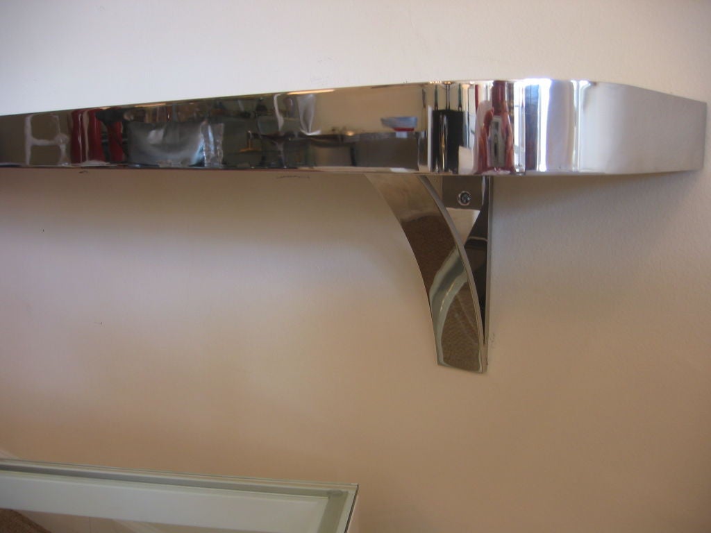High Polished Steel Suspended Console by Pace 2