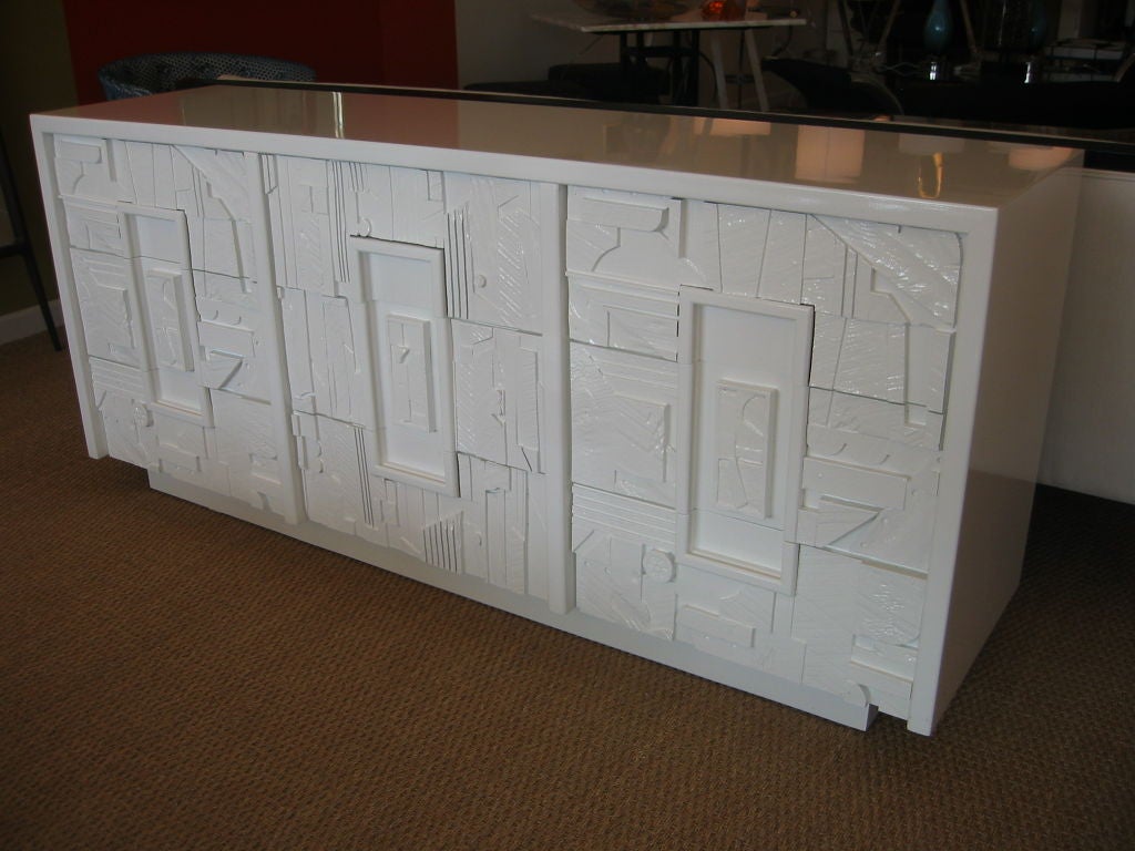 Lacquered Cubist Chest of Drawers by Lane