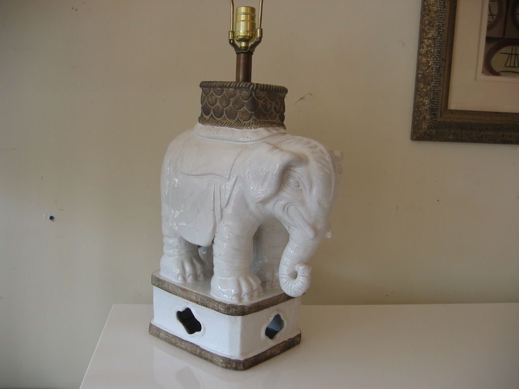 Porcelain Ceramic Elephant Lamp 5