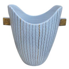 Italian Ceramic Vase or Baguette Holder