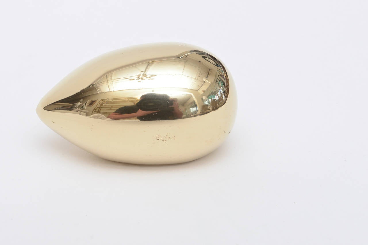 Carl Aubock Polished Brass Sculptural Paperweight or Object In Excellent Condition In North Miami, FL