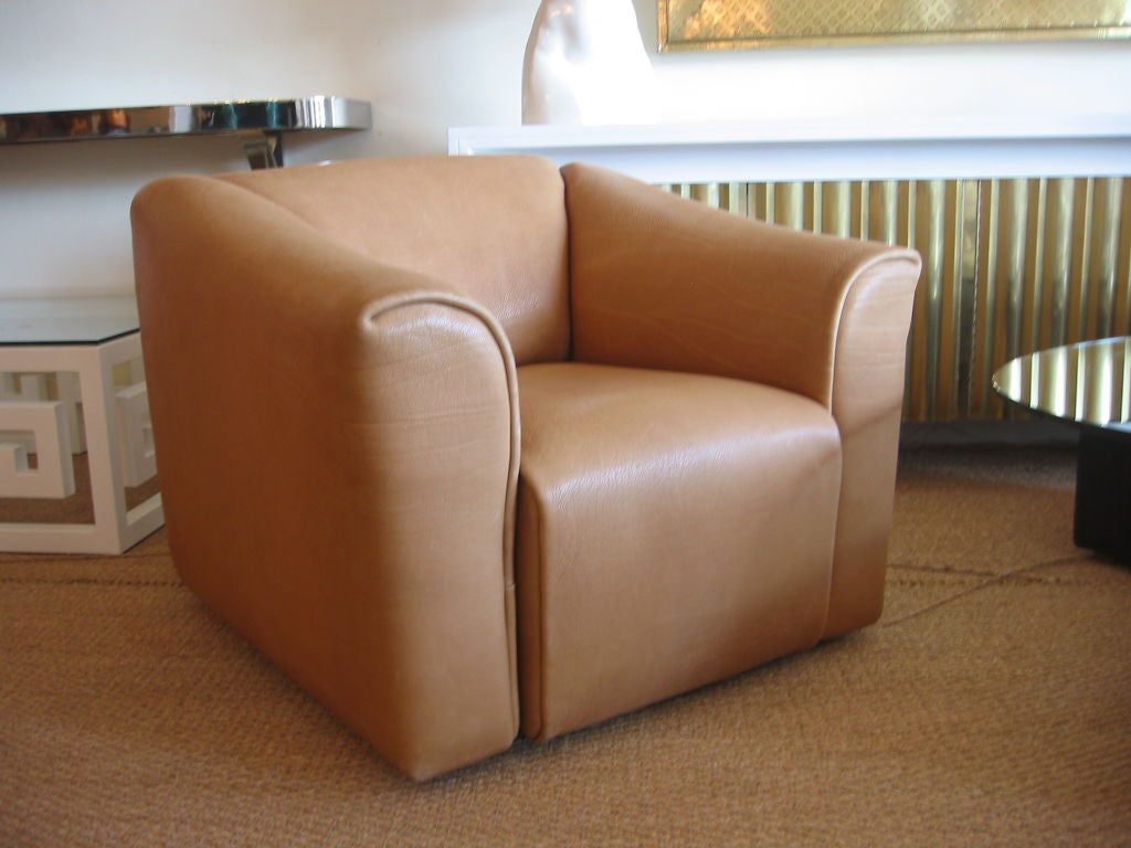 Impressive Set of Four Stendig Leather Club Chairs