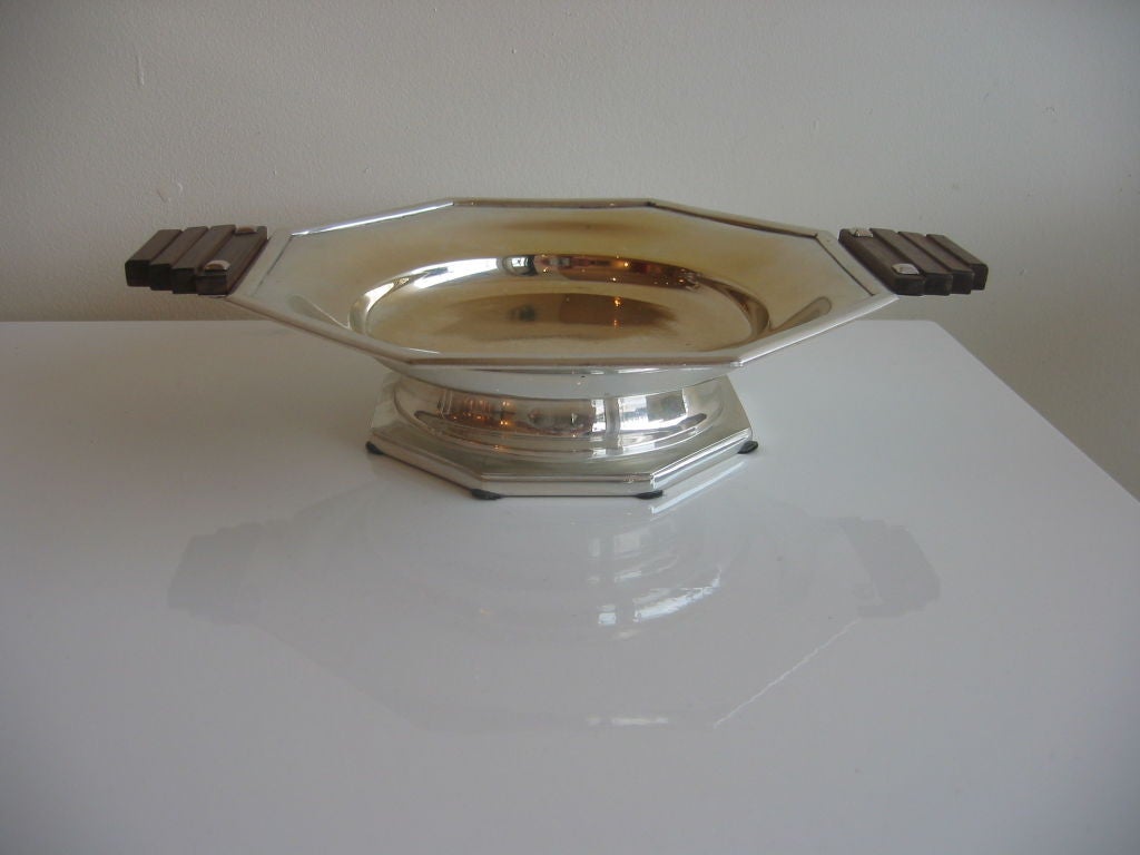 Stunning silver plate dish from France; great for serving candy, etc.