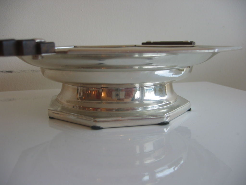 French Art Deco Silver Plate Compote 1
