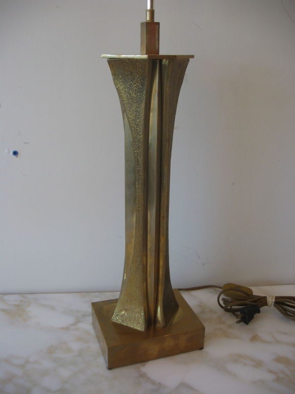 Willy Daro Signed Bronze Lamp