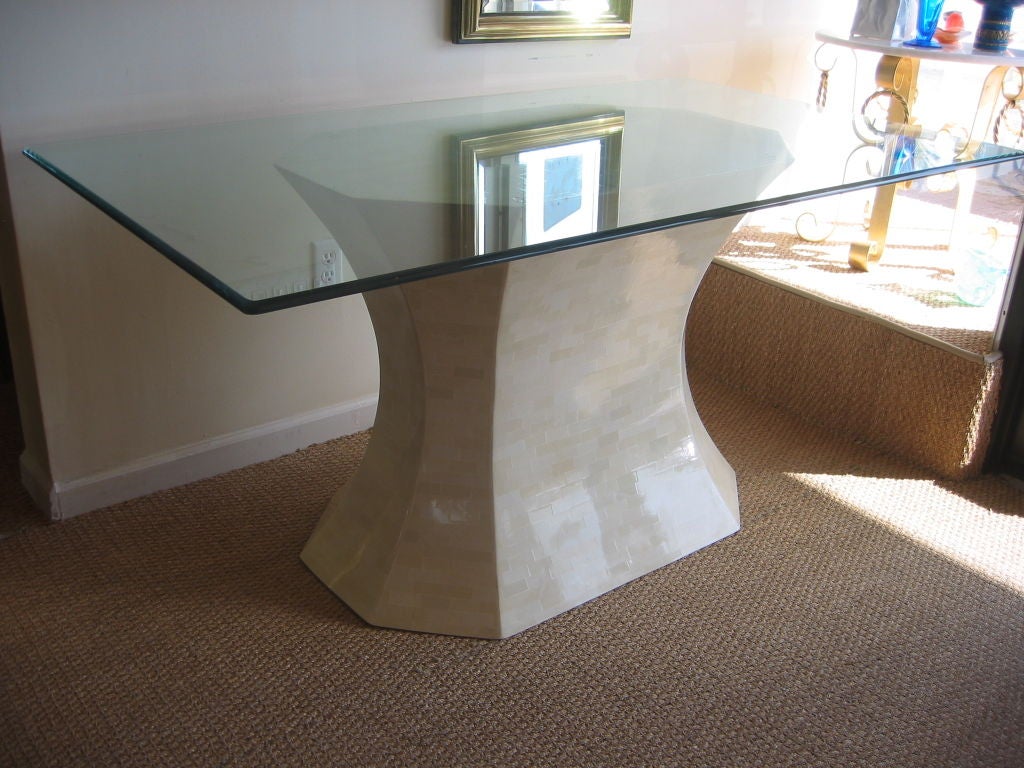 Tessellated Bone Table Base/Console by Maitland Smith