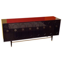 Vintage Luscious Lacquered Buffet Cabinet