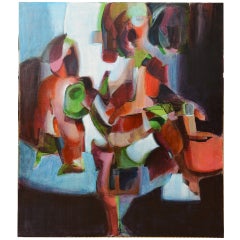 Signed Mid Century Coggeshall Abstract Vibrant Painting 7