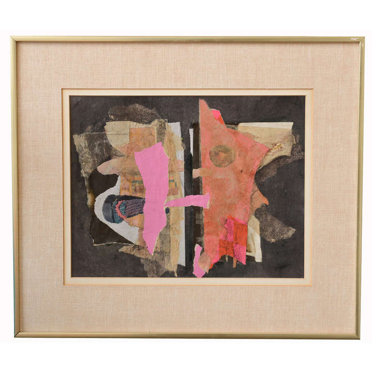 Fabulous Mixed Media Abstract Collage Work Of Art At 1stdibs