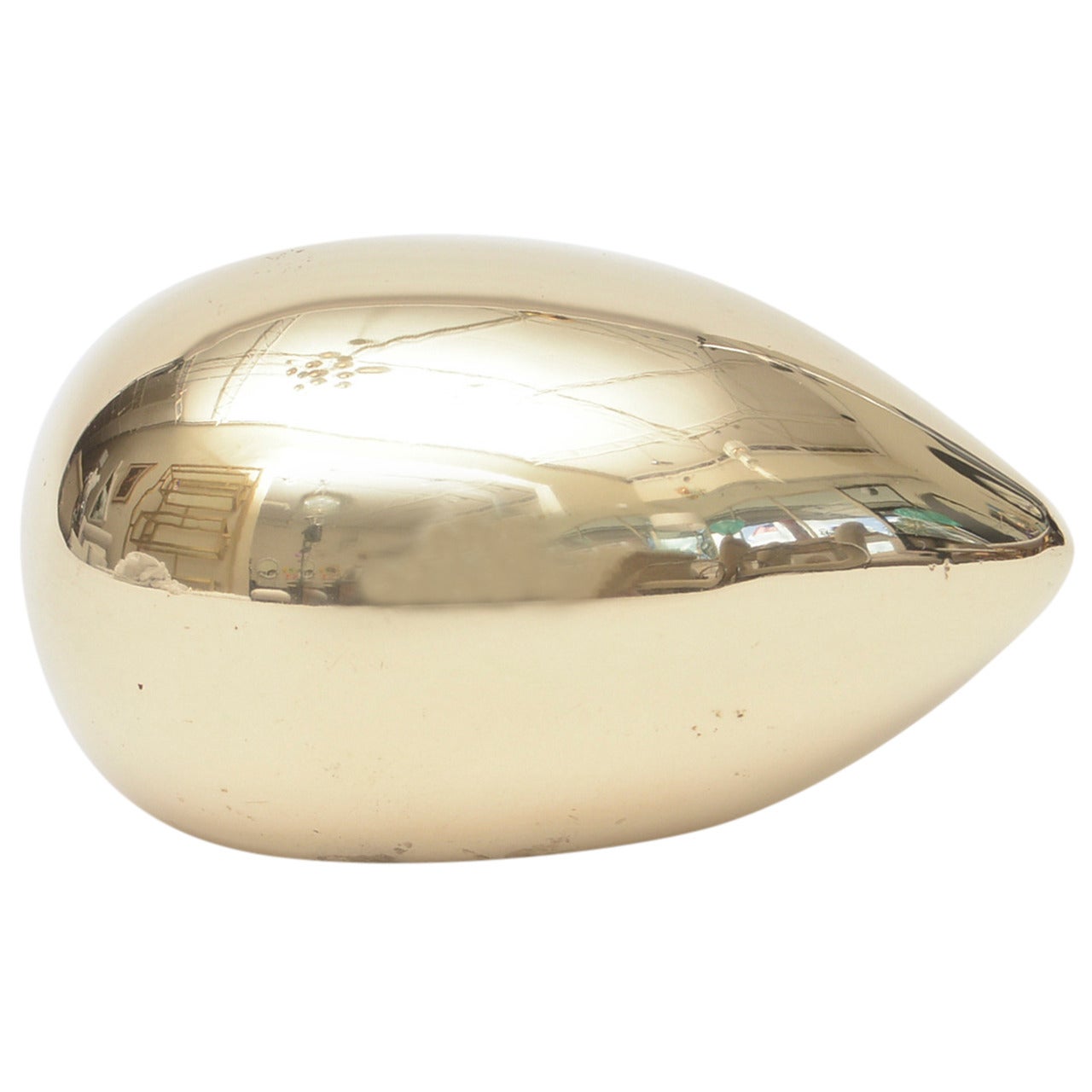 Carl Aubock Polished Brass Sculptural Paperweight or Object