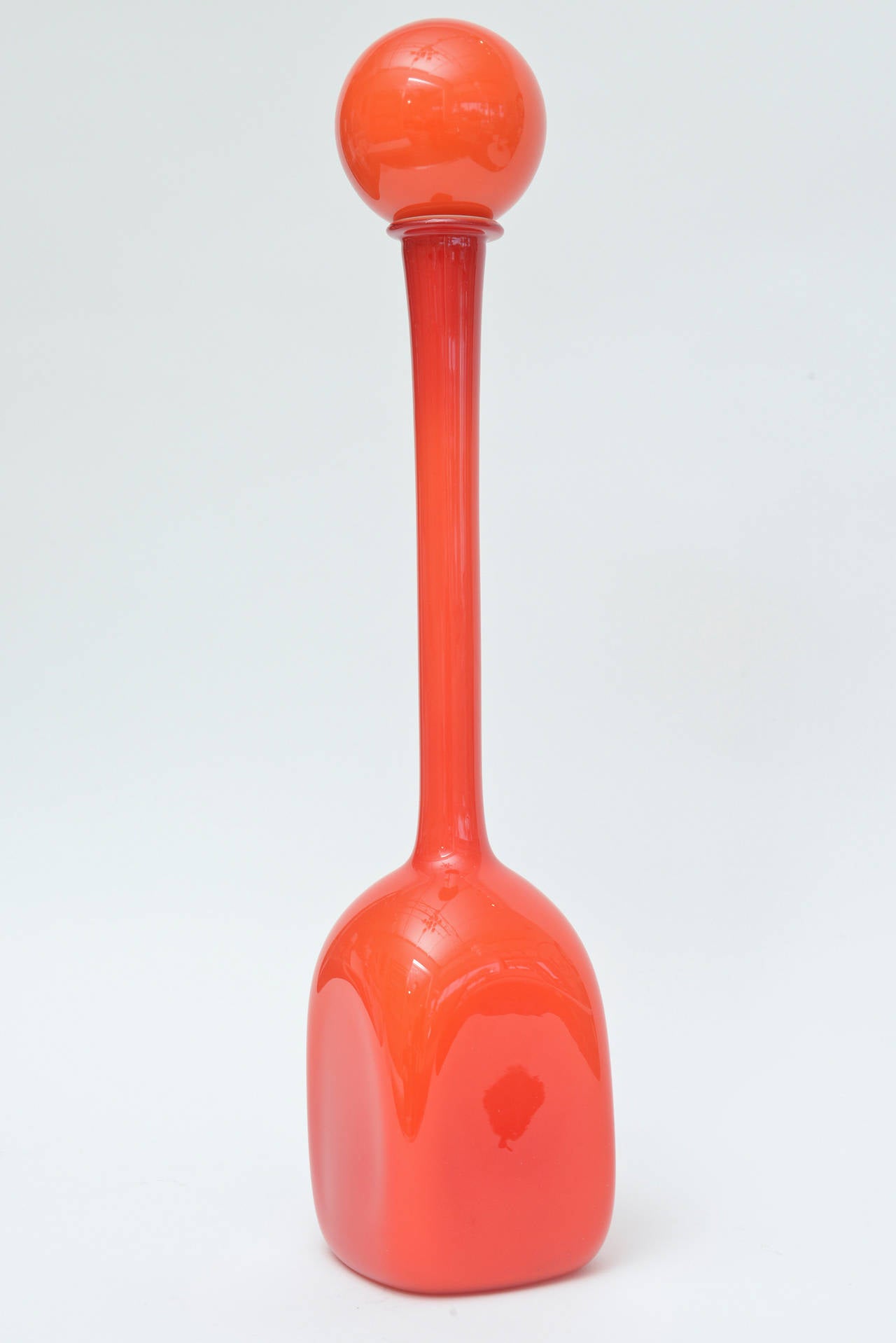 Carlo Moretti Murano Glass Decanter Bottle Vintage, Italian 1