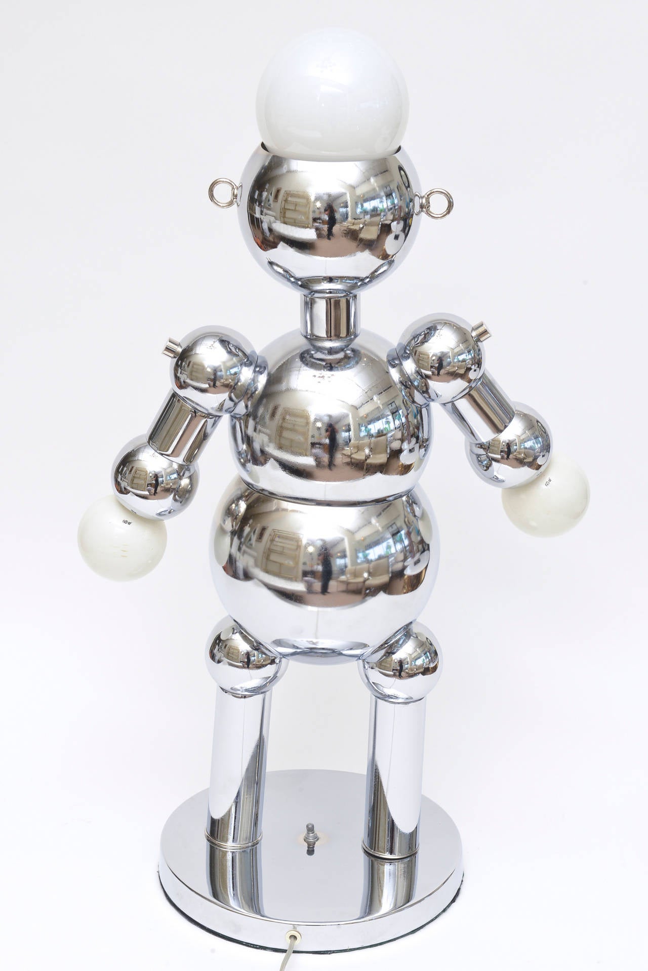 Mid-20th Century Italian Chrome Sculptural Robot Lamp/ FINALE SALE