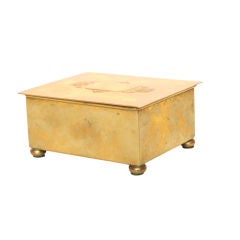 Mid-Century Modern WMF Hand-Hammered Brass Box