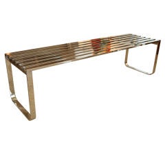 Chic And Architectural DIA Chrome Slated Bench