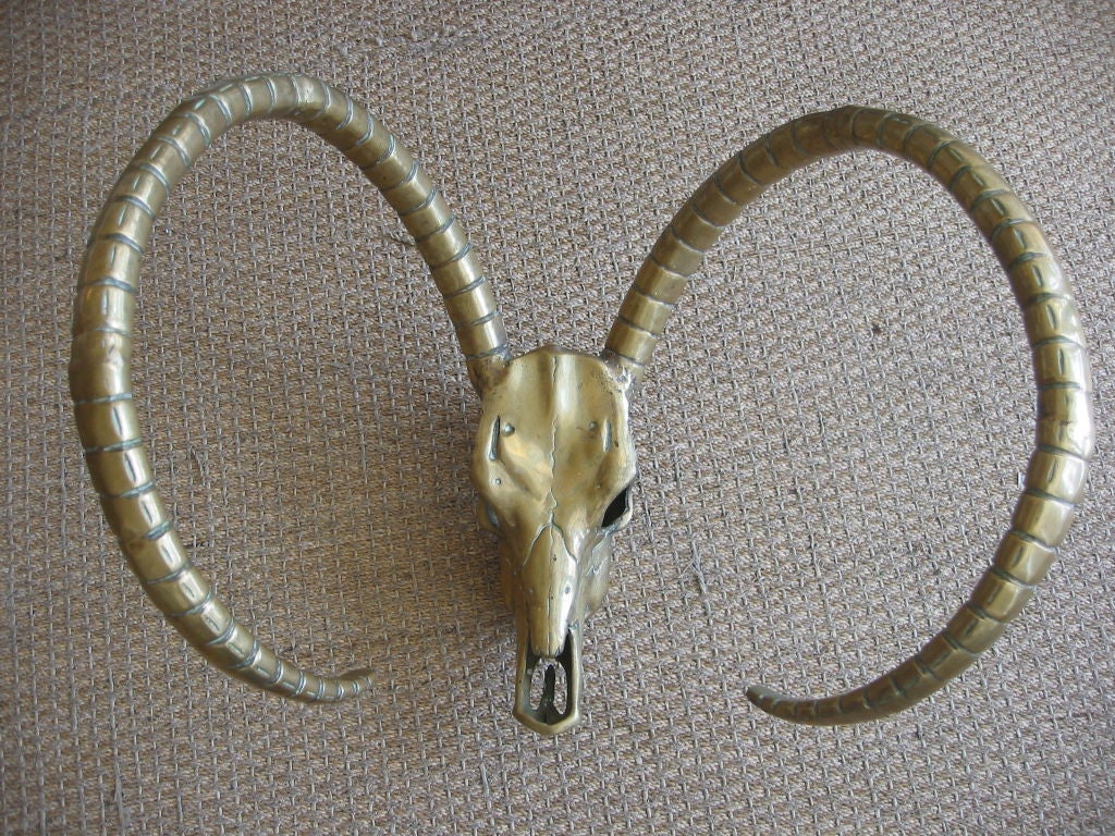 Fantastic And Deconstructed Brass Rams Head Sculpture 5