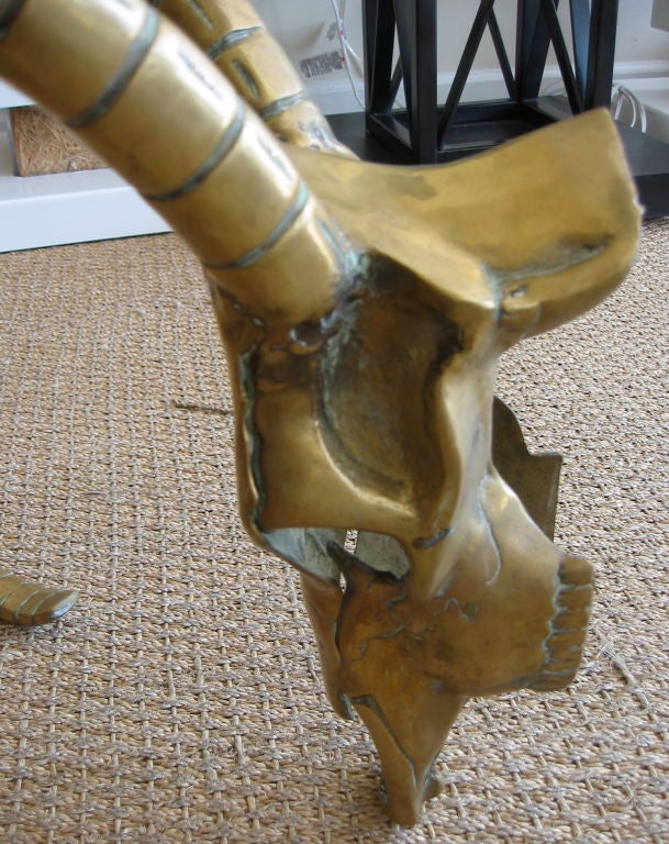Fantastic And Deconstructed Brass Rams Head Sculpture 4