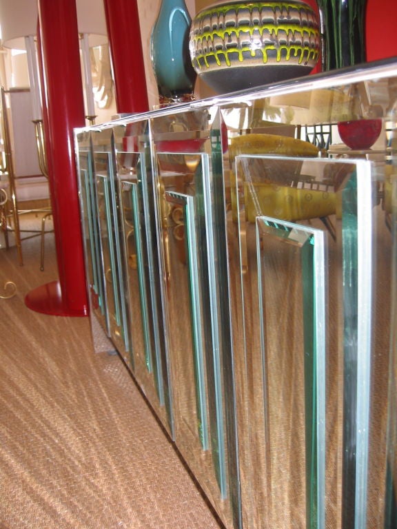 Chic Cut And Beveled Mirror Buffet By Ello 1