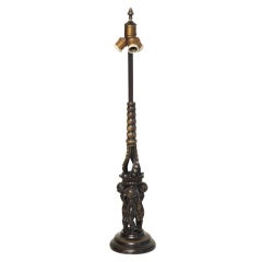 Austrian Cast Bronze Cherub Lamp