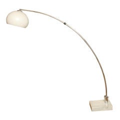 Italian Arch Floor Lamp With Formed Plastic Globe