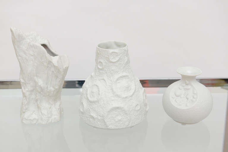 Sculptural Collection of 7 German White Porcelain Vases/Vessels 5