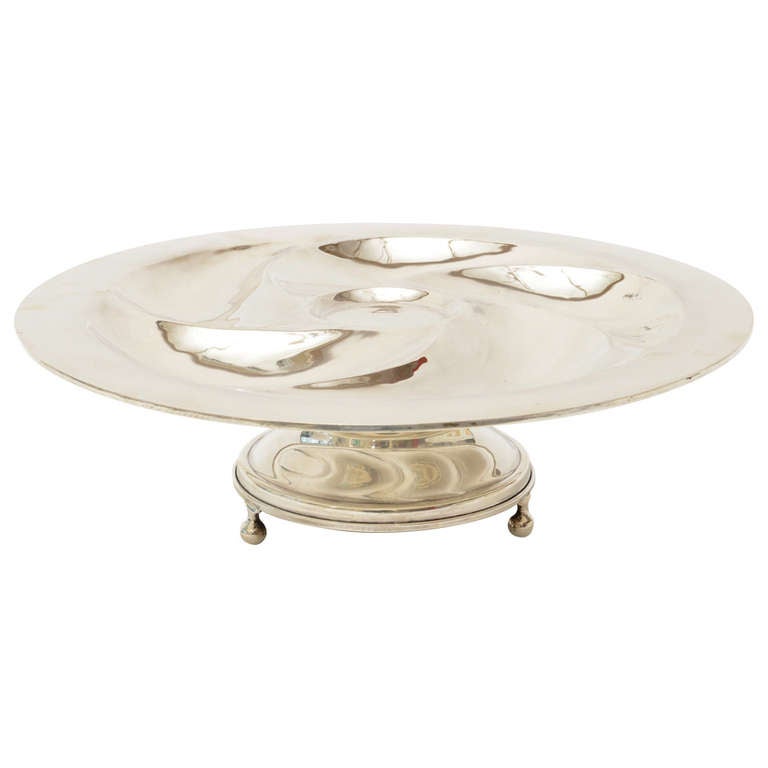 Signed Gorgeous Sterling Silver Pedestal Serving/Centerpiece Bowl