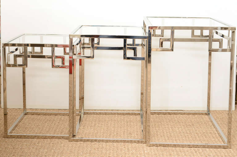 Set of Three Greek Key Classic Italian Nesting Tables 2