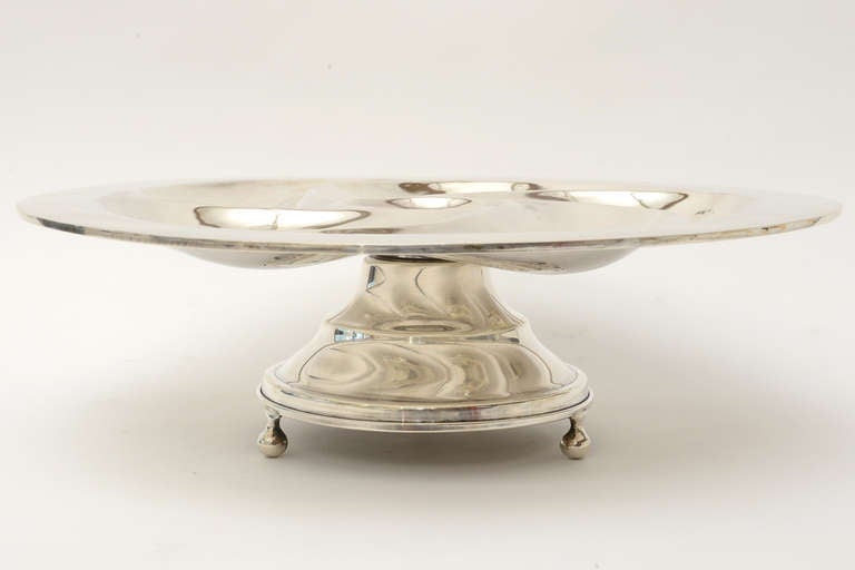 Mexican Signed Gorgeous Sterling Silver Pedestal Serving/Centerpiece Bowl
